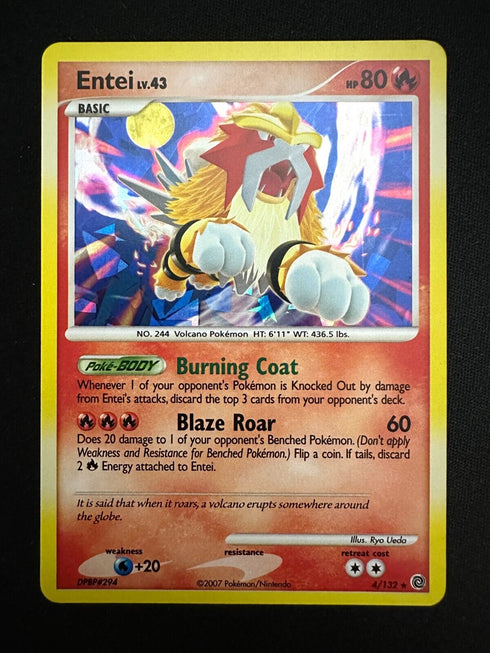 Entei 4/132 Secret Wonders Holo Pokemon Card